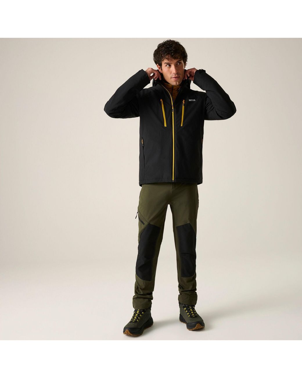 Regatta Black Highton Stretch Padded Waterproof Jacket for men