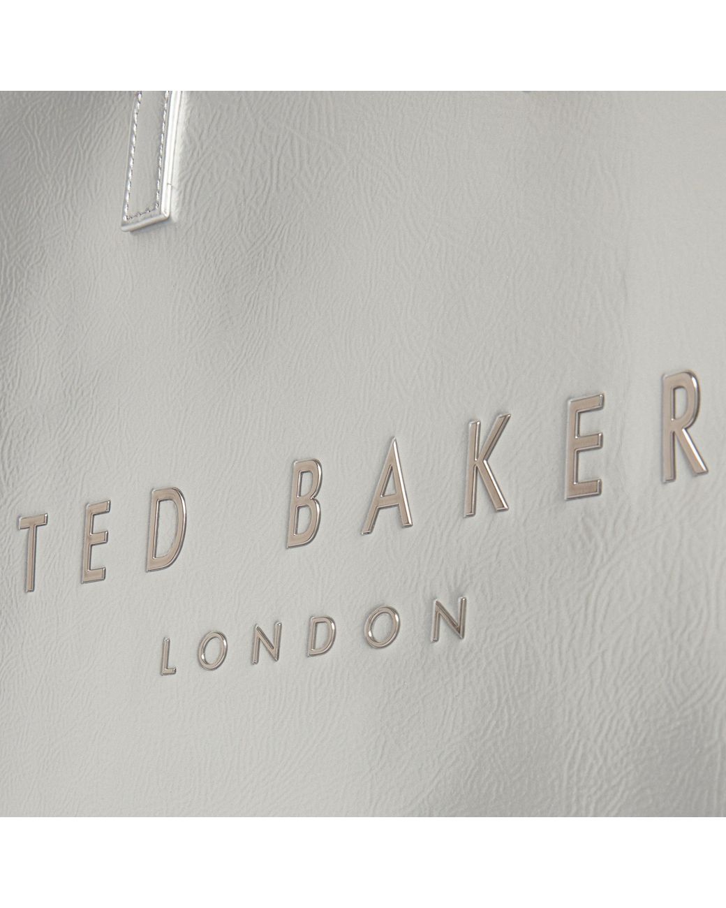 Ted Baker Gray Crinkle Icon Tote Bag