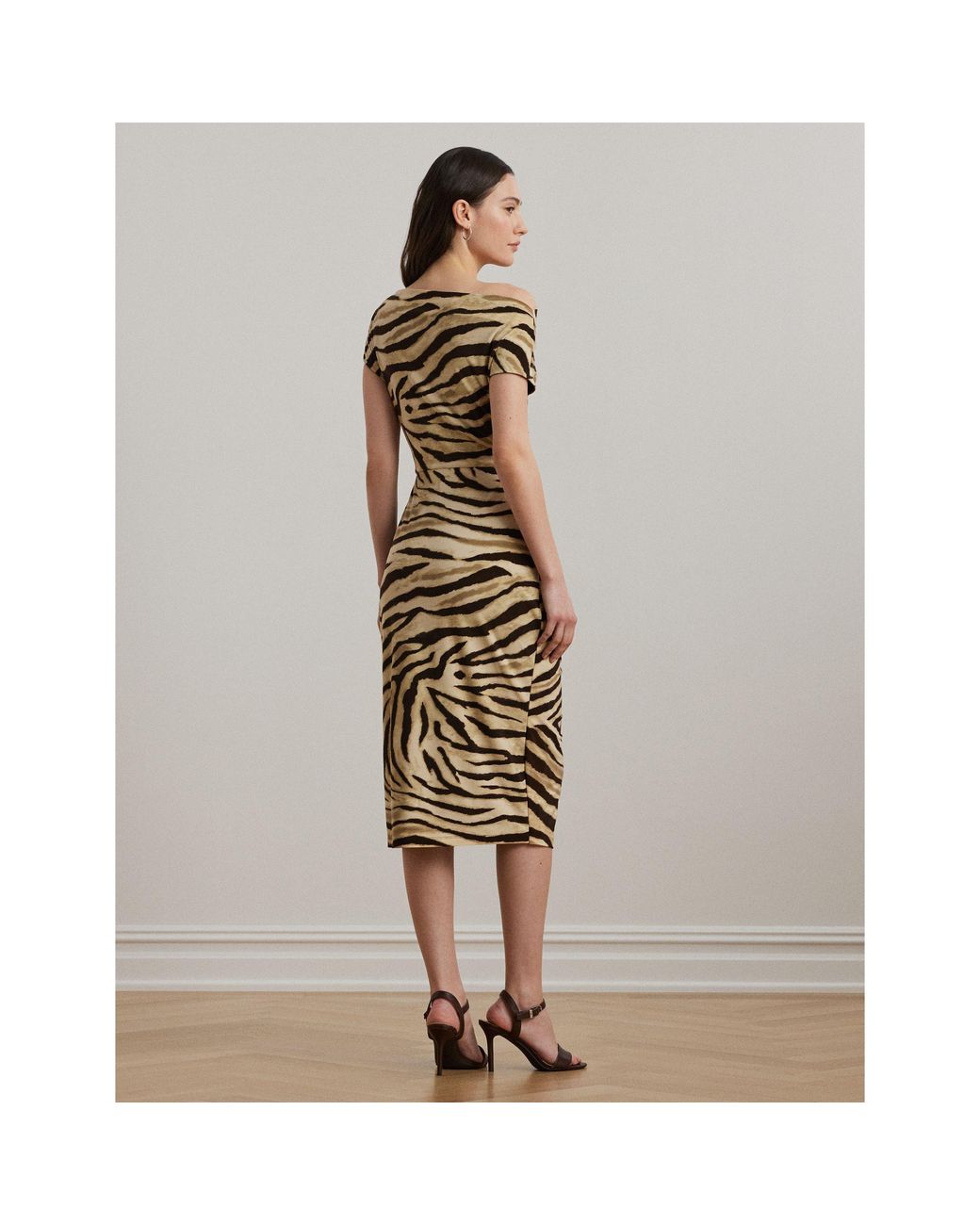 Ralph Lauren Metallic Hullen A Line Dress