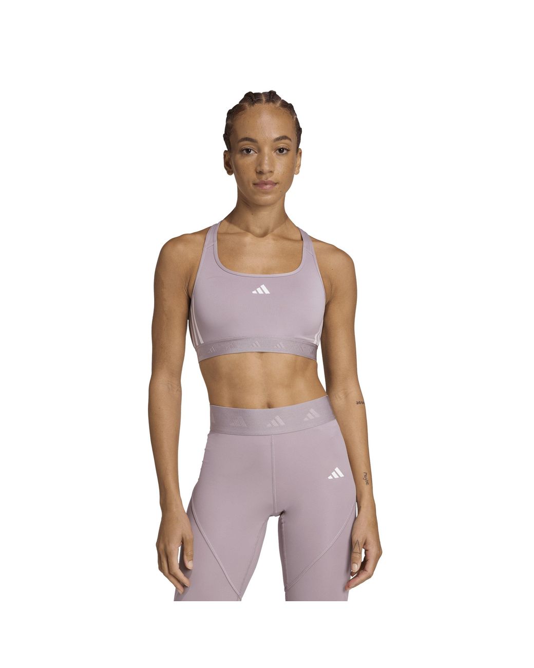 Adidas Purple Medium Impact Sports Bra