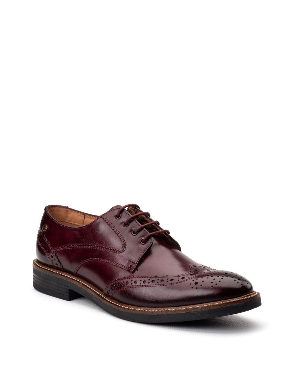 Base London Red York Brogue Shoe for men