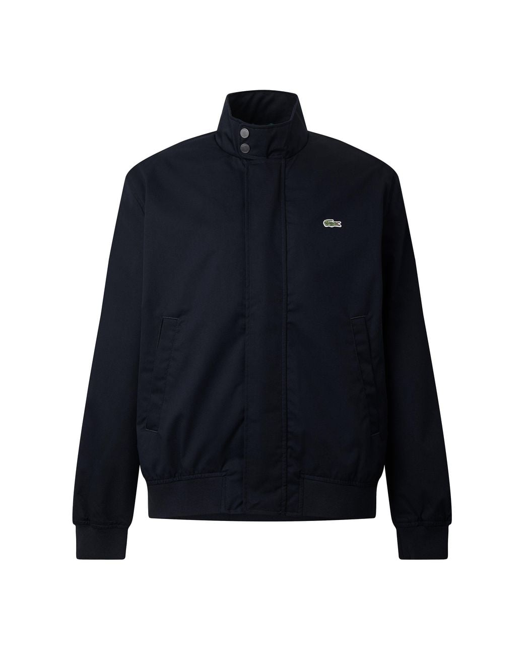 Lacoste Blue Twill Cotton Long Sleeve Harrington Jacket for men