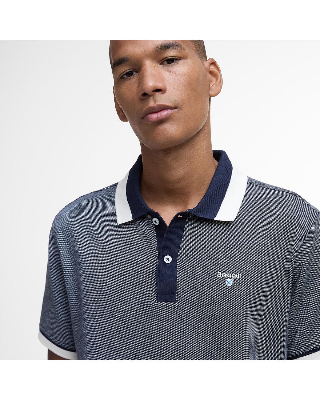 Barbour Gray Helwith Polo Shirt for men