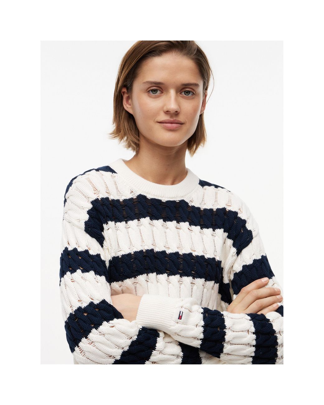 Tommy Hilfiger Blue Cable Knit Jumper