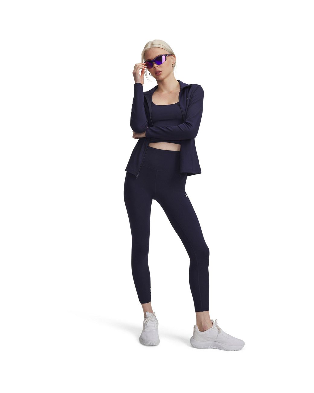 Under Armour Blue Motion 7/8 High-Waisted Compression-Fit Tights