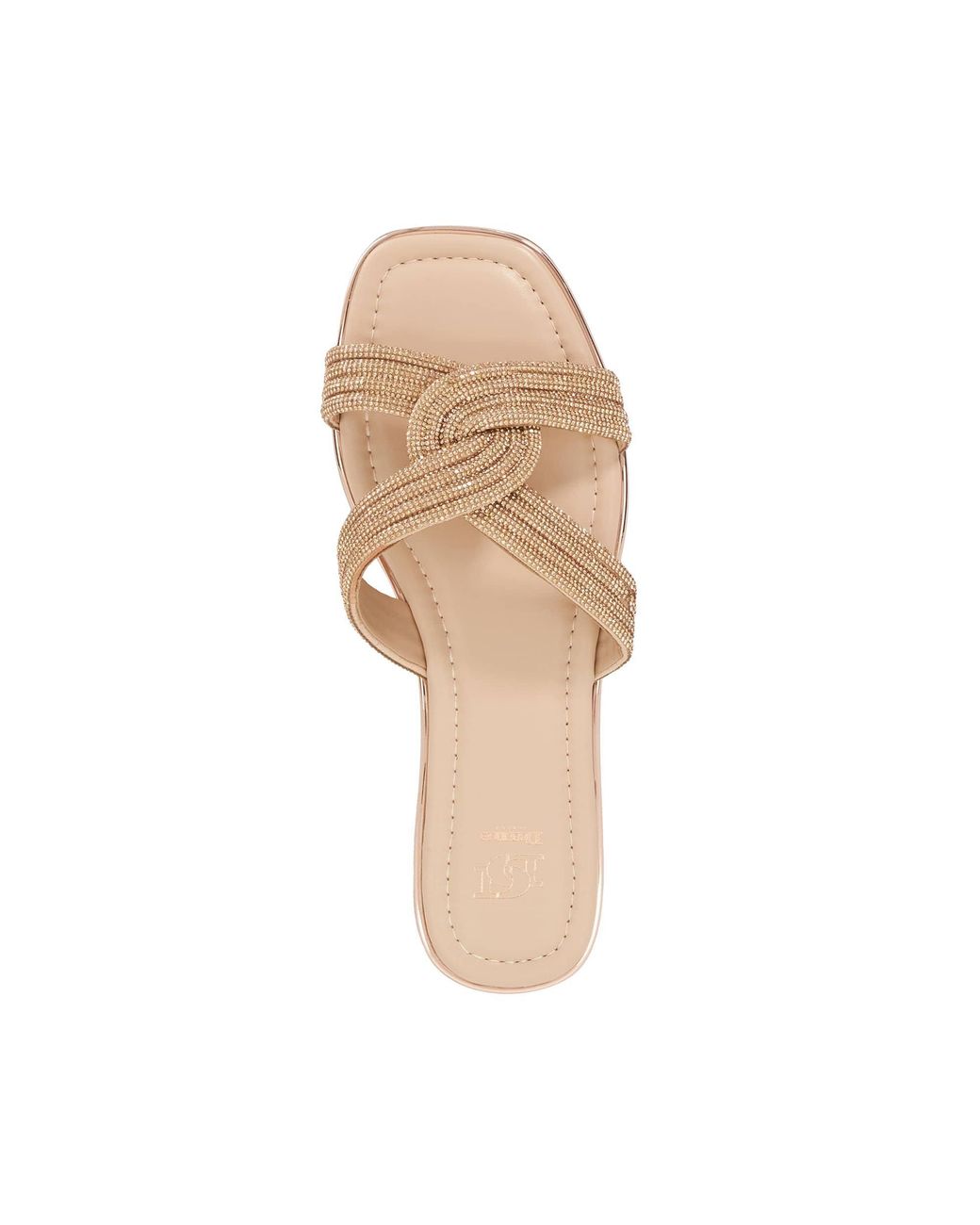 Dune Natural Lavenham Flat Sandals