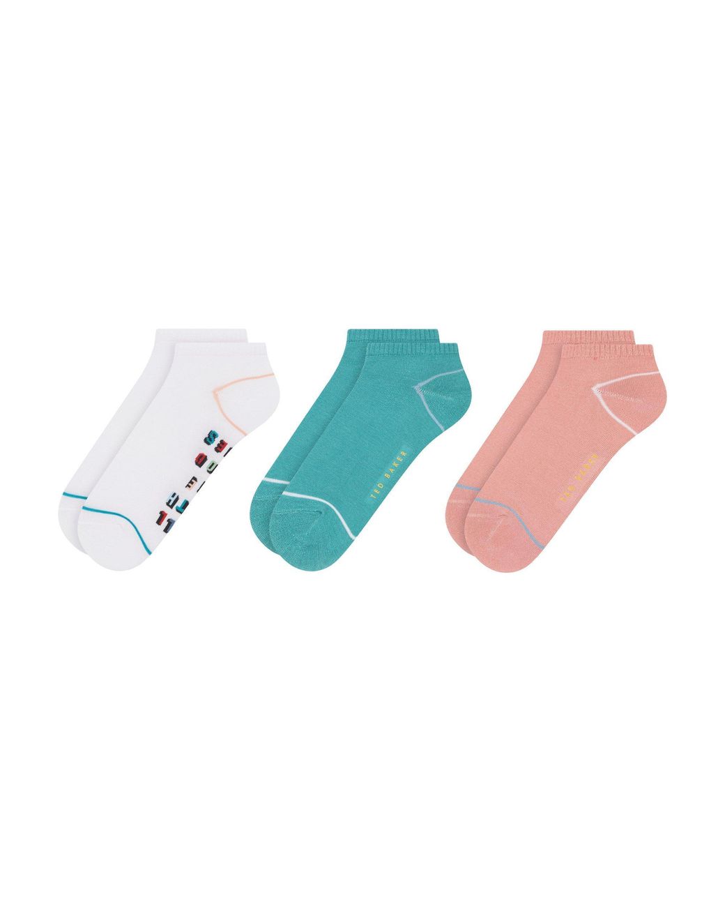 Ted Baker White T Liner Trainer Socks