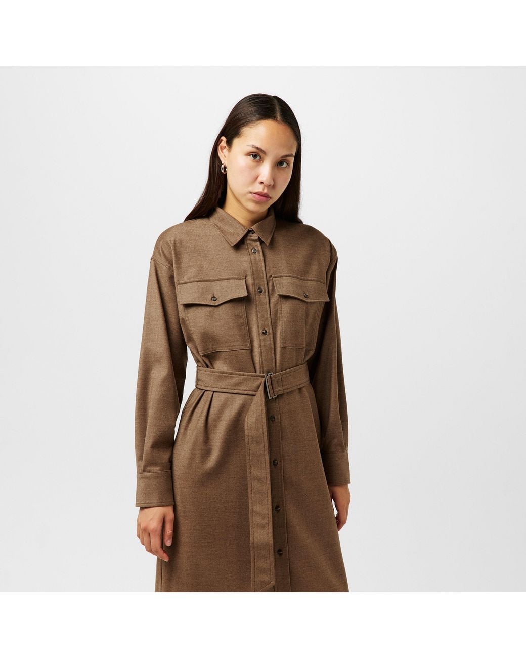 Weekend by Maxmara Brown Stemma Long Maxi Dress