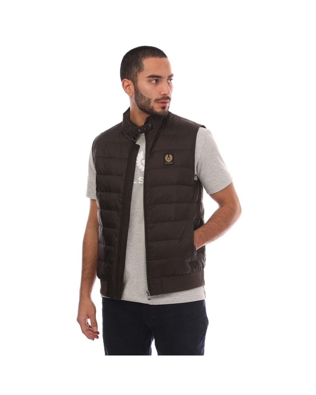 Belstaff Black Down Filled Nylon Circuit Gilet for men