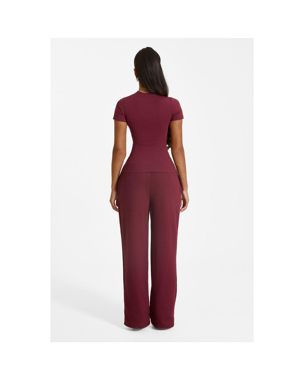Mars the Label Red Sculpt Short Sleeve Top