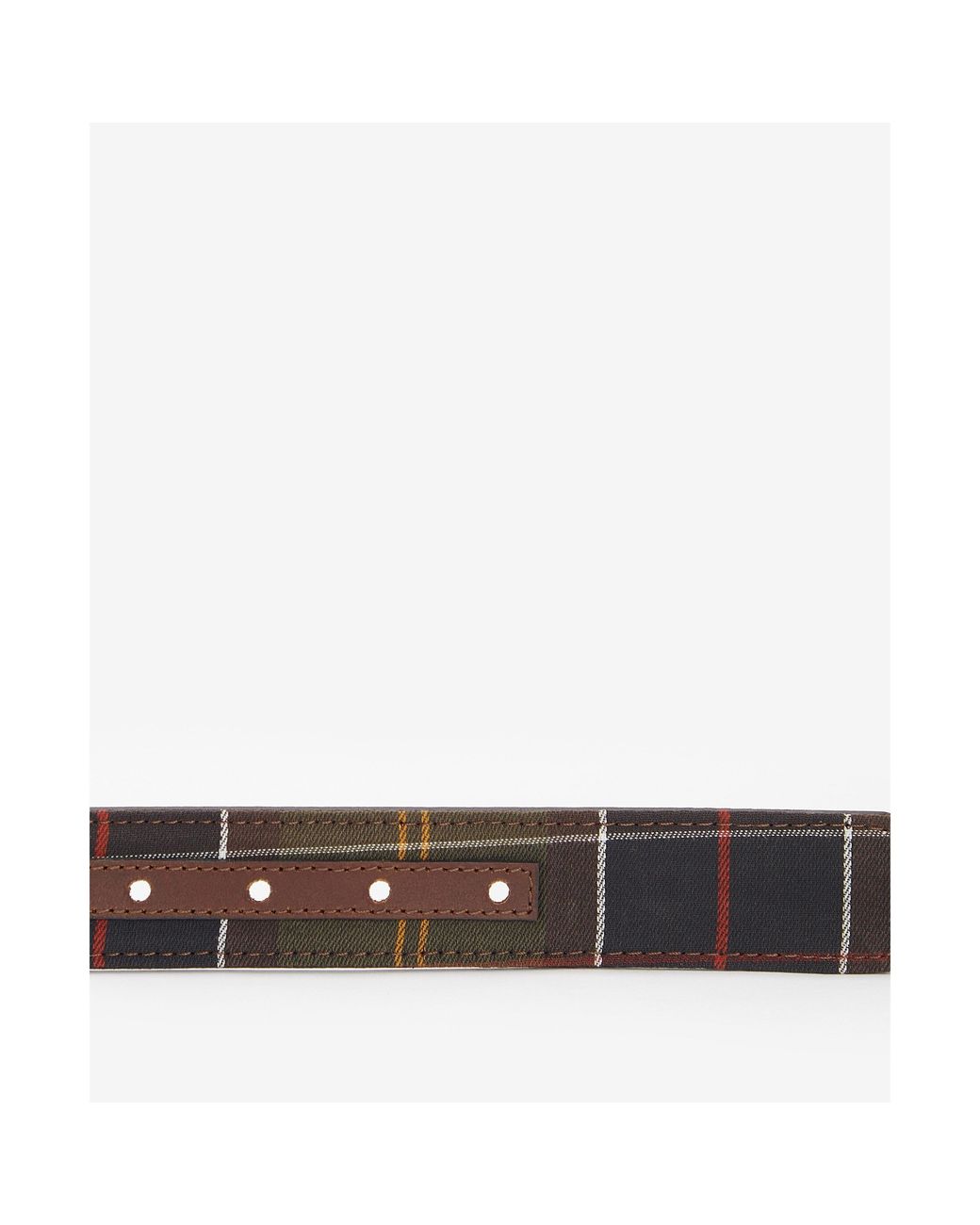 Barbour Brown Reversible Tartan Leather Belt for men