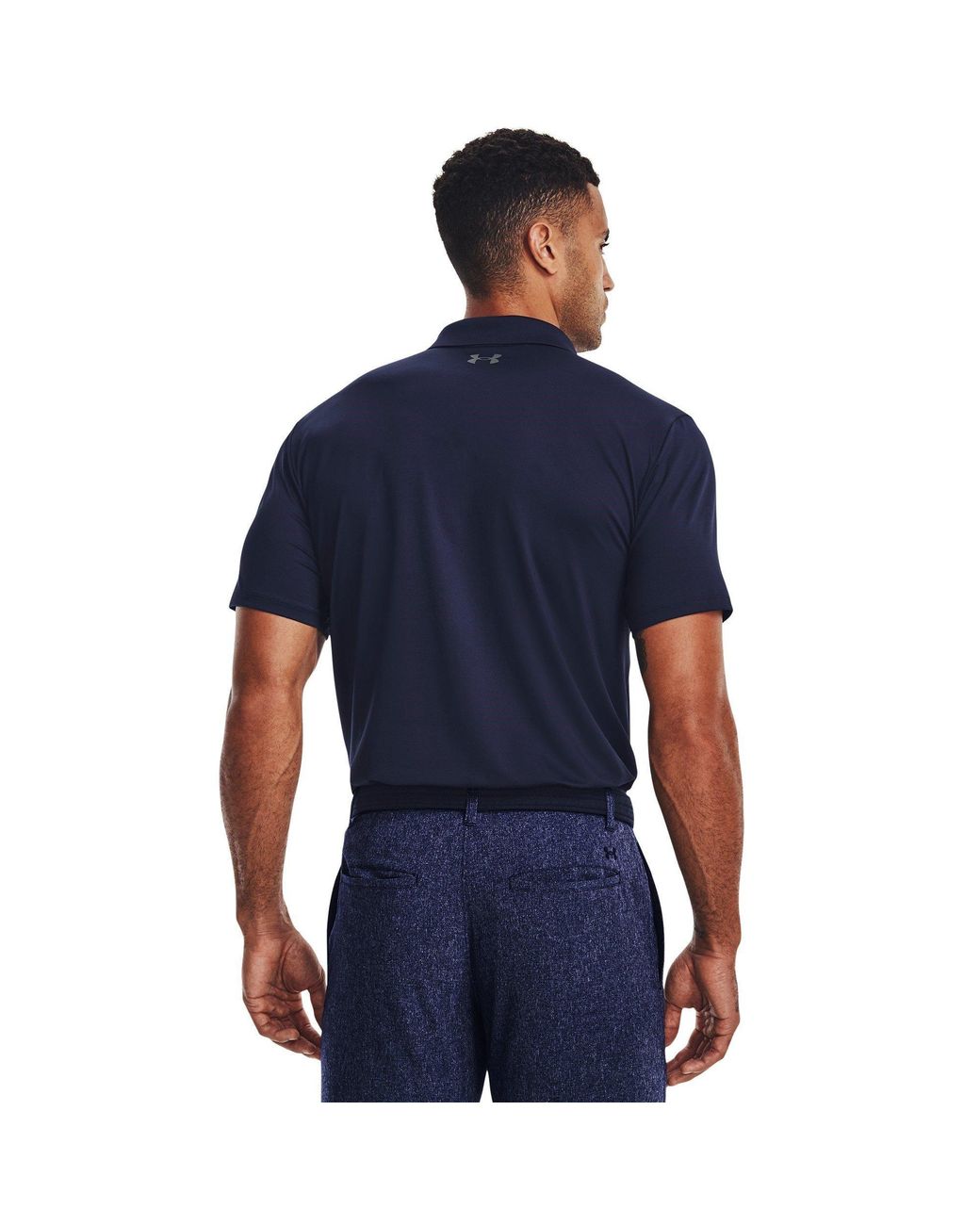 Under Armour Blue Matchplay Logo Loose Polo Shirt for men