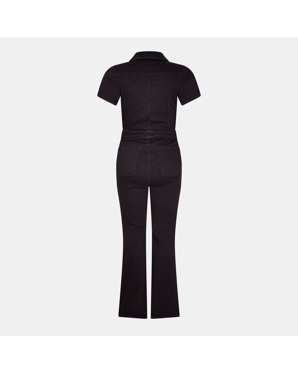 GOOD AMERICAN Black Bootcut Jumpsuit