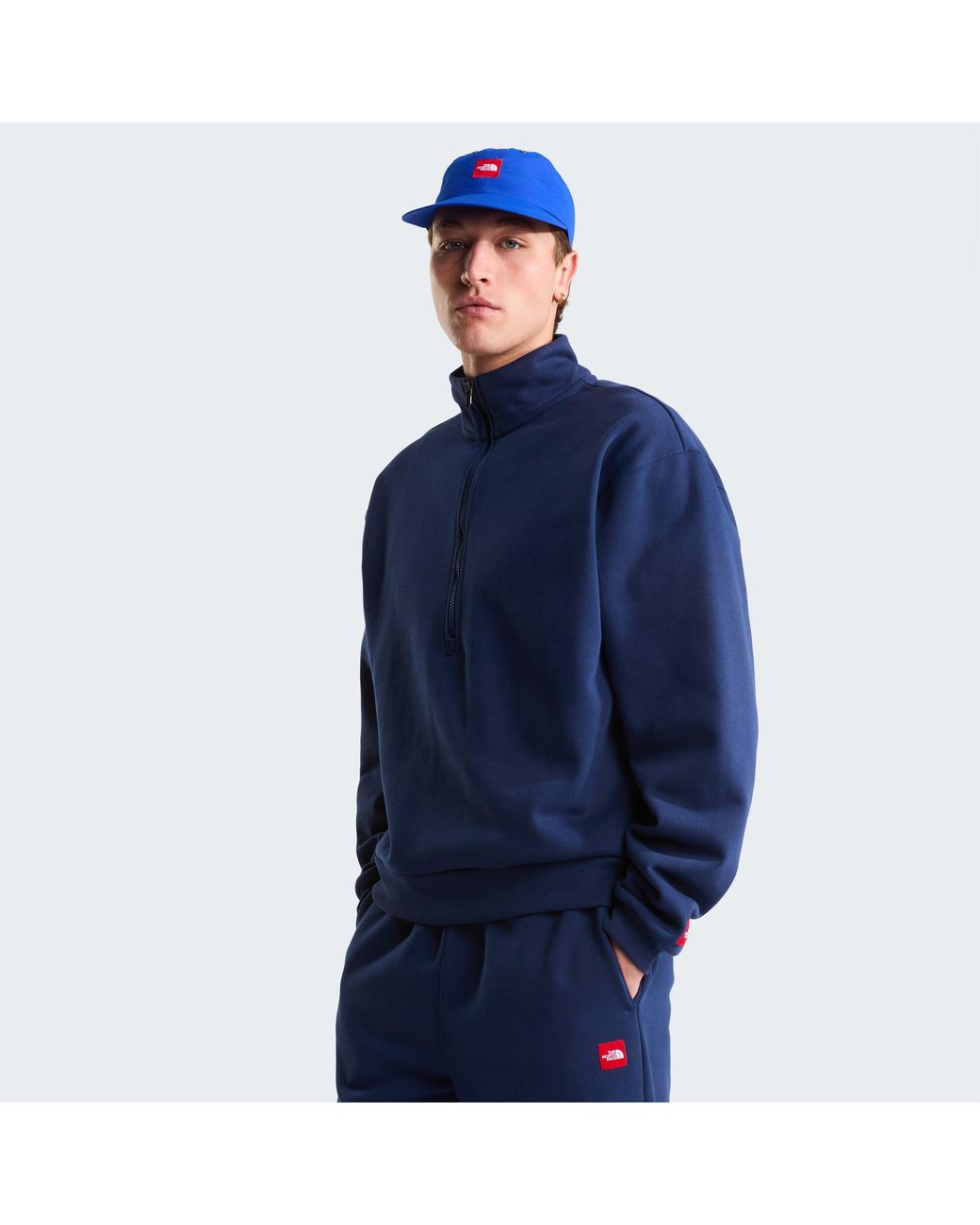 The North Face Blue Box 1/4 Zip Fleece for men