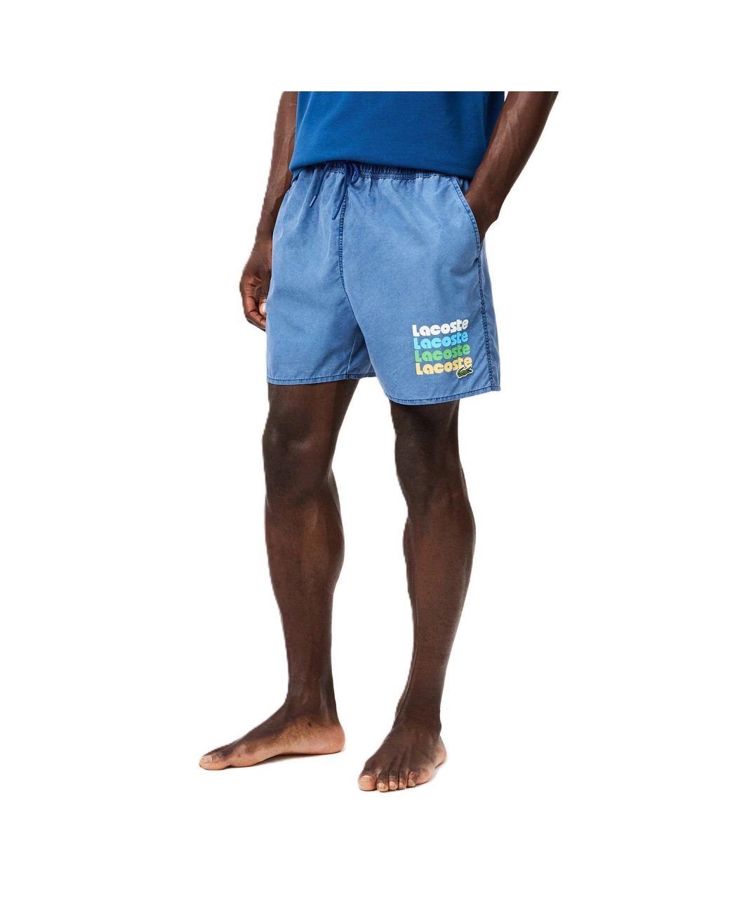 Lacoste Blue Quick Dry Swimming Trunks for men