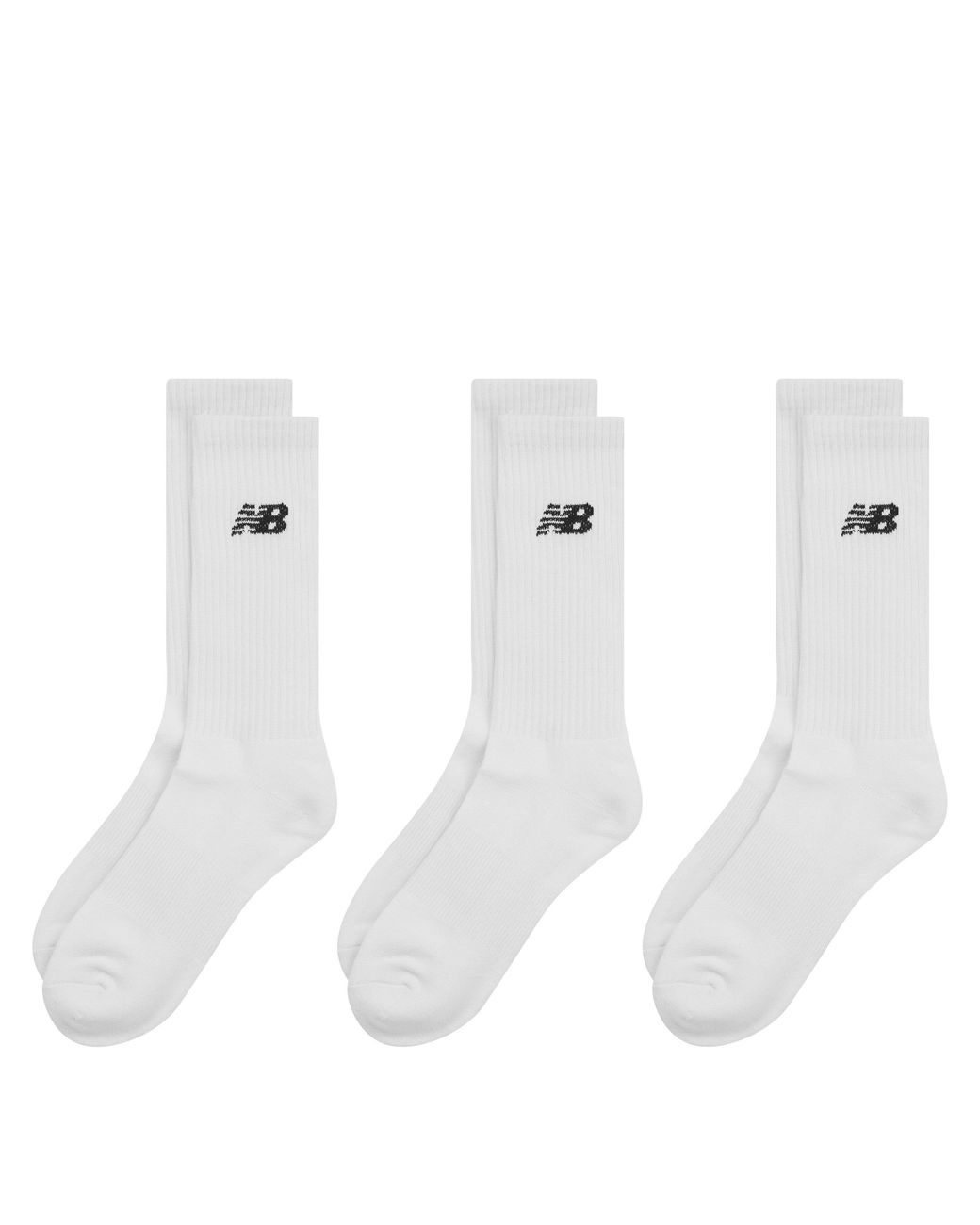 New Balance White Everyday Crew Socks 3-Pack Adults