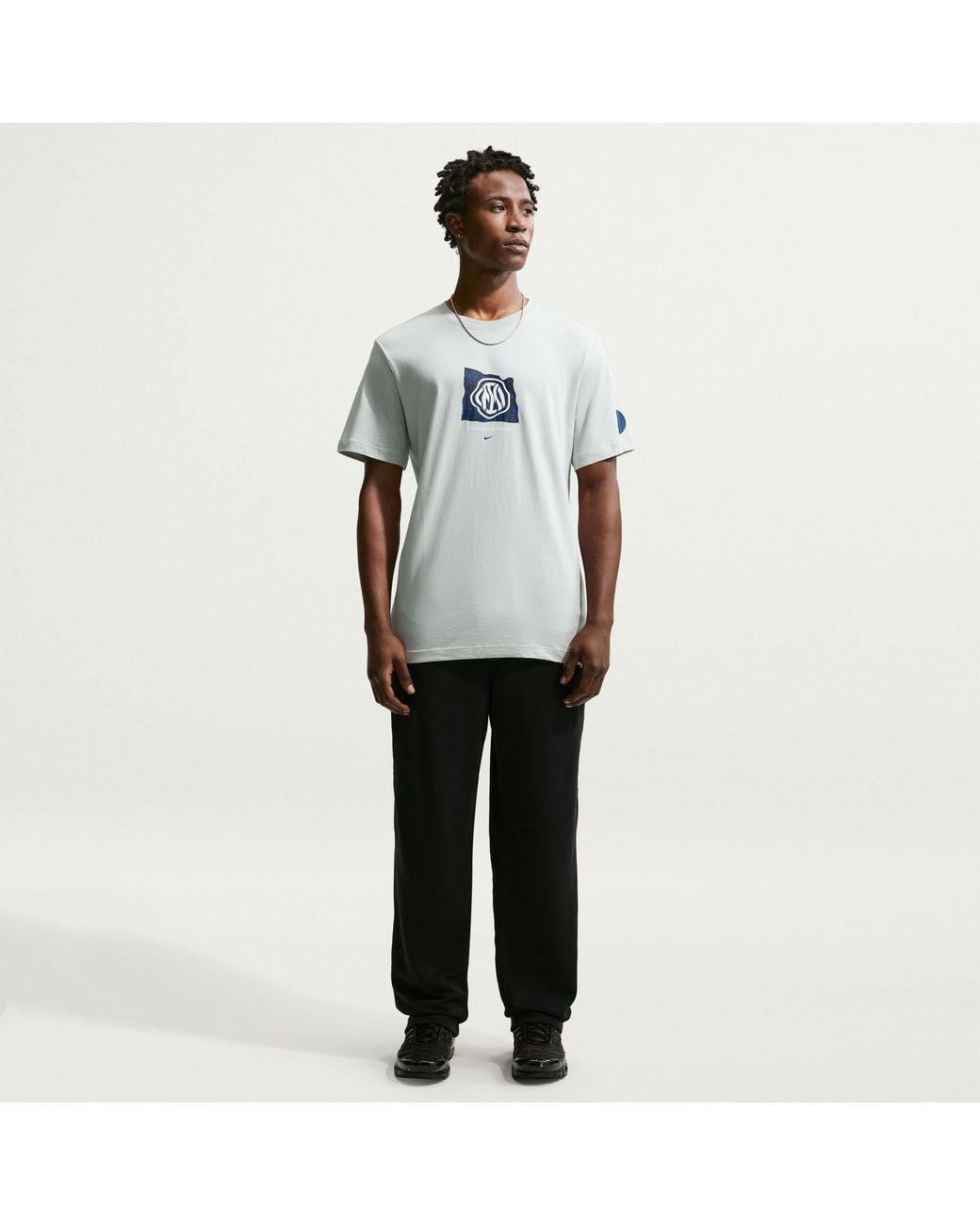 Nike White Inter Milan Banner Cotton T-Shirt for men
