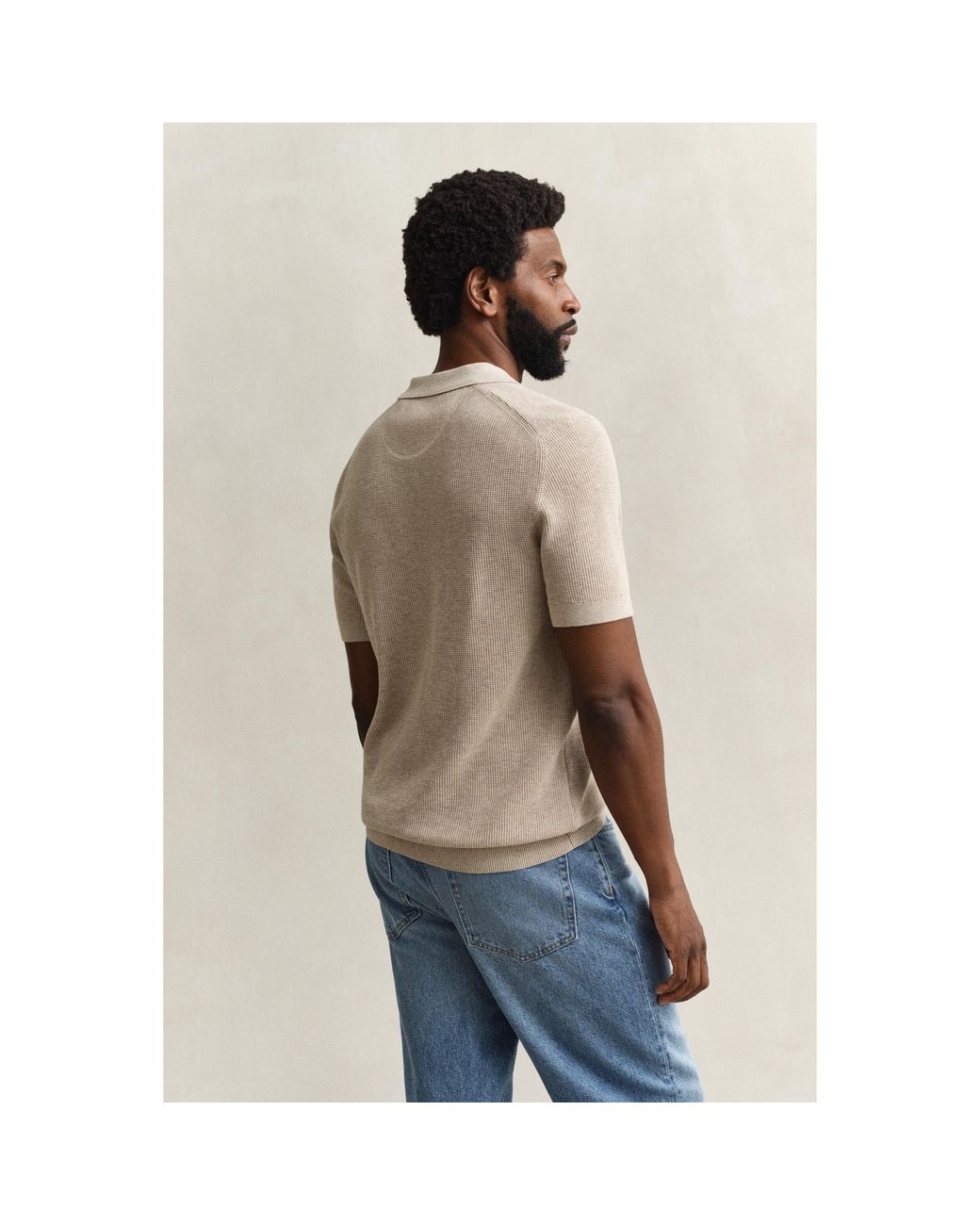 Gant Natural Short Sleeve Polo Shirt for men