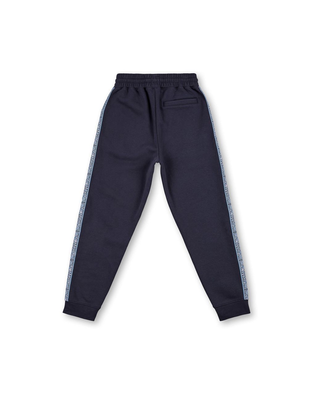 Pretty Green Blue Eclipse Paisley Closed Hem Fleece Joggers for men