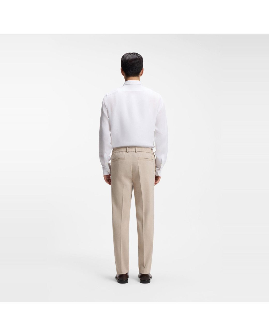Boss Natural Straight Leg Trousers for men