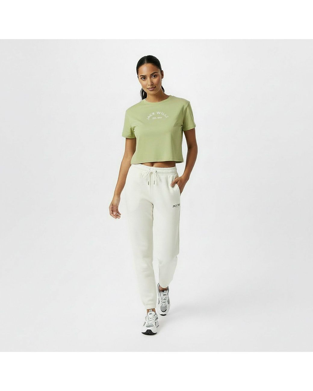 Jack Wills Green Cropped Baby Tee Ladies