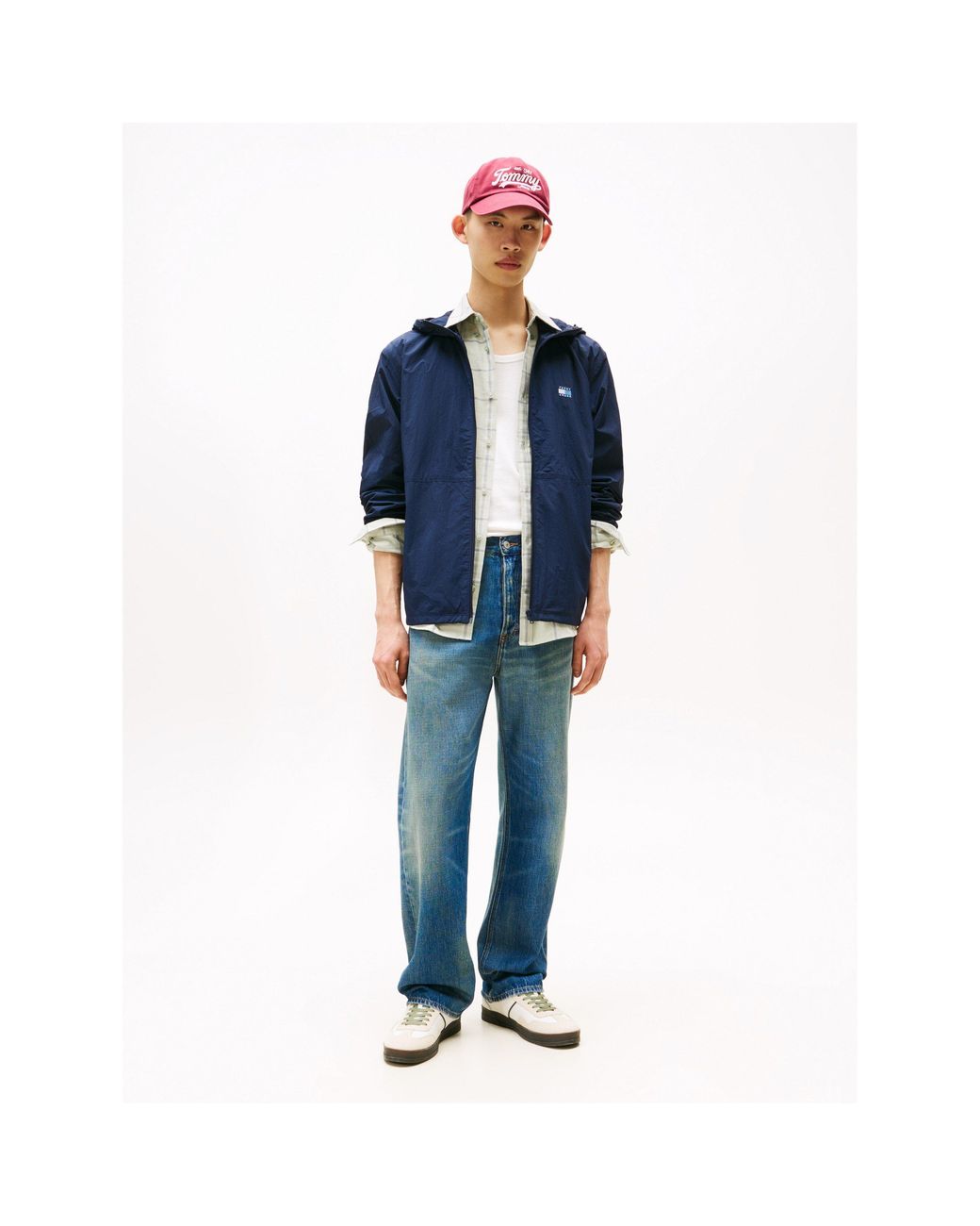 Tommy Hilfiger Blue Chicago Hooded Long Sleeve Windbreaker for men