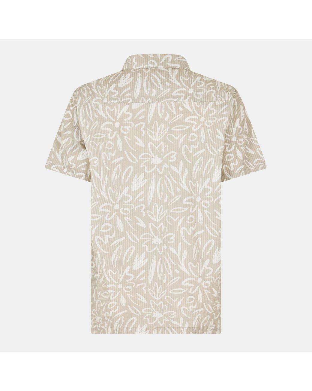 Threadbare Natural Dalo Short-Sleeve Patterned Shirt for men