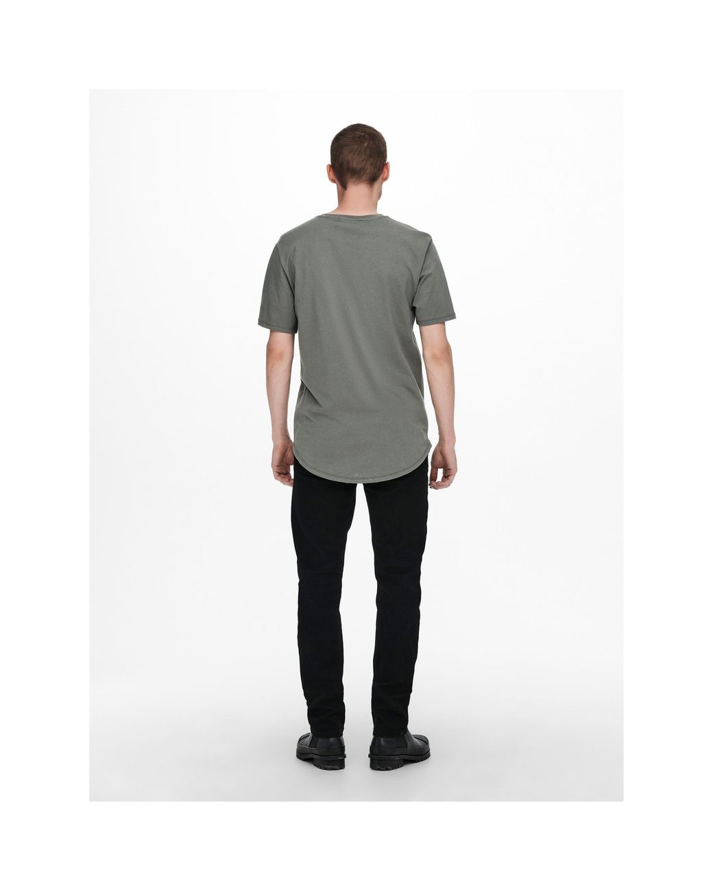 Only & Sons Gray Oversized T-Shirt for men