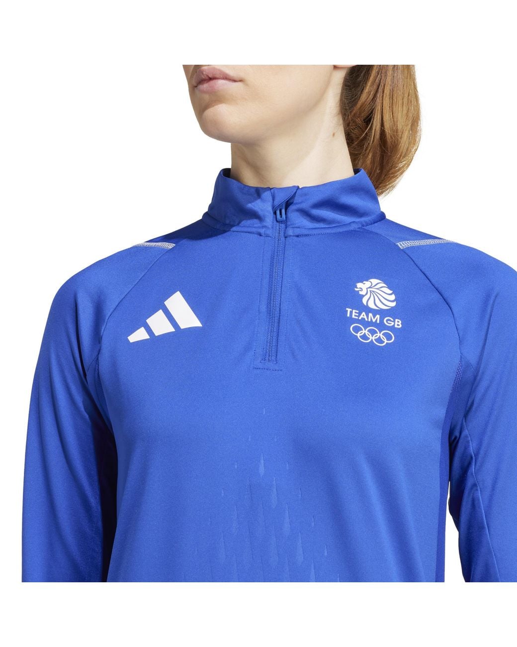 Adidas Blue Team Gb Performance Tracksuit Top