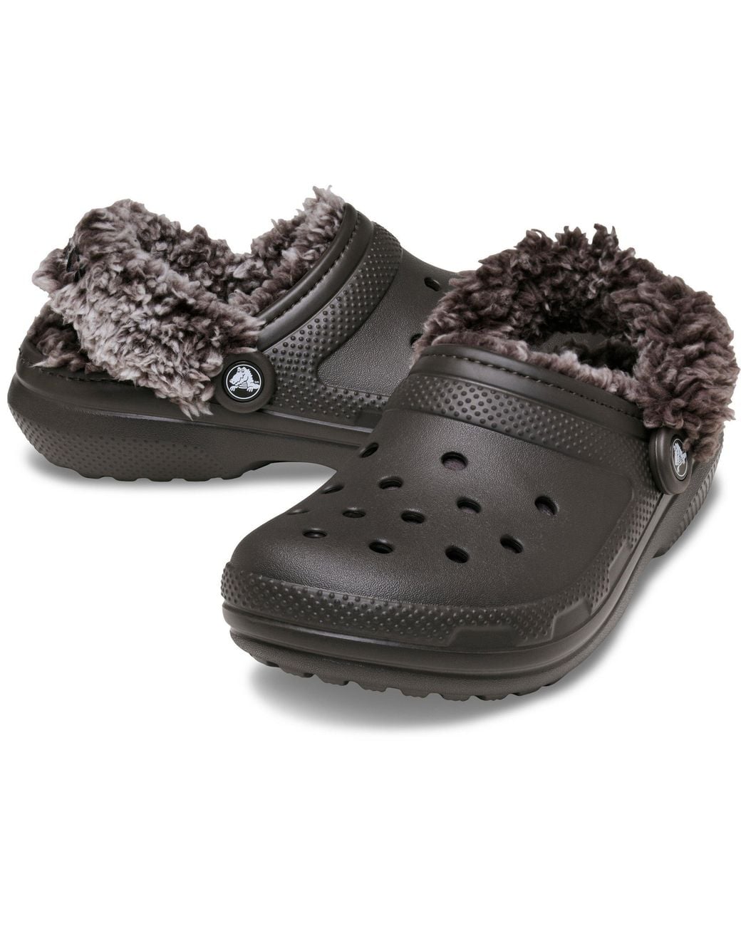 CROCSTM Black Classic Fleece Mule Slippers