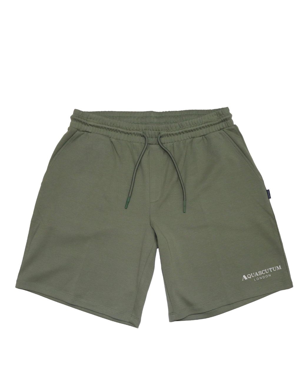 Aquascutum Green Fleece Jogger Shorts for men