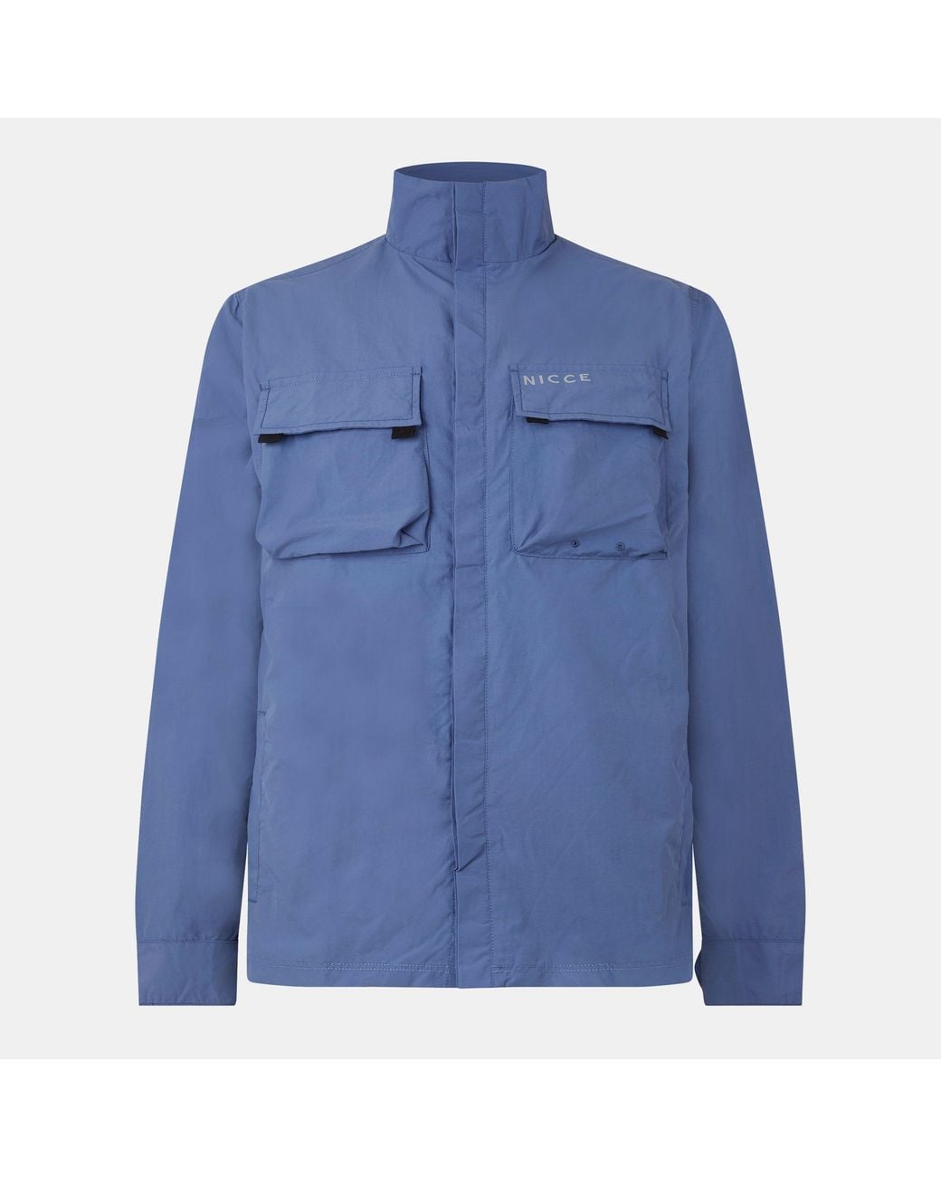 Nicce London Blue Statlo Lightweight Overshirt for men