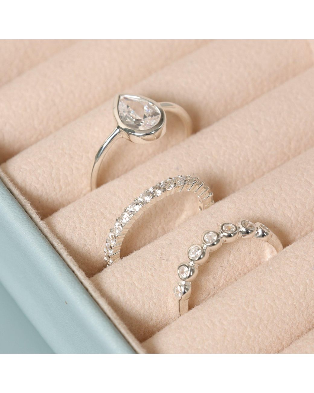 Simply Silver White Sterling 925 Cubic Zirconia Bezel Ring