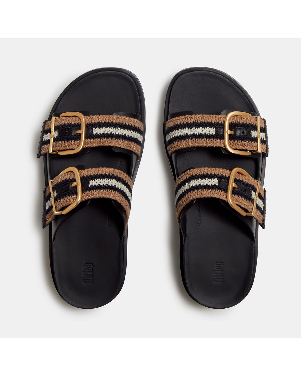 Fitflop Black Gen-Ff Max Buckle Slides