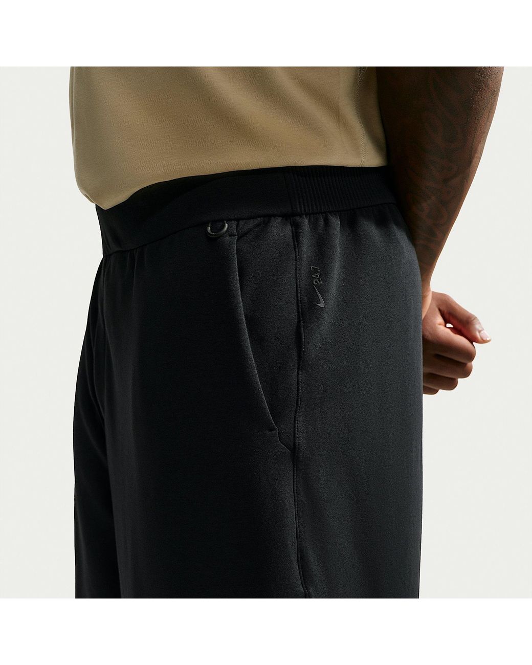 Nike Black 24.7 Dri-Fit Performance Tracksuit Bottoms for men