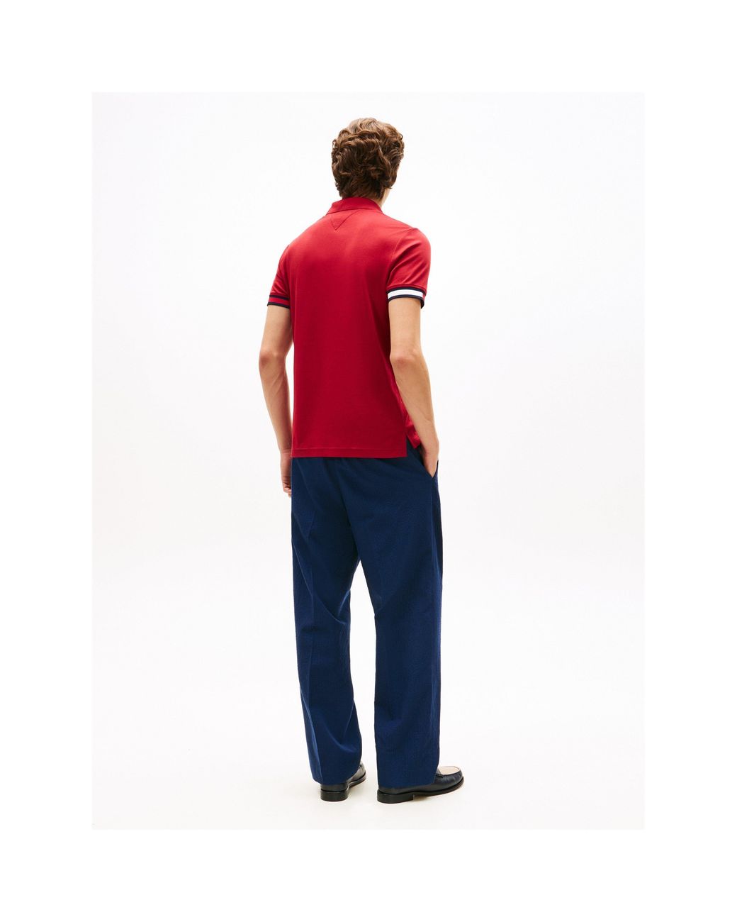 Tommy Hilfiger Red Short Sleeve Polo Shirt for men