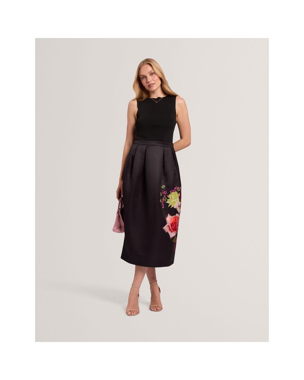 Ted Baker Black Ted Tulip Prnt Dress Ld71