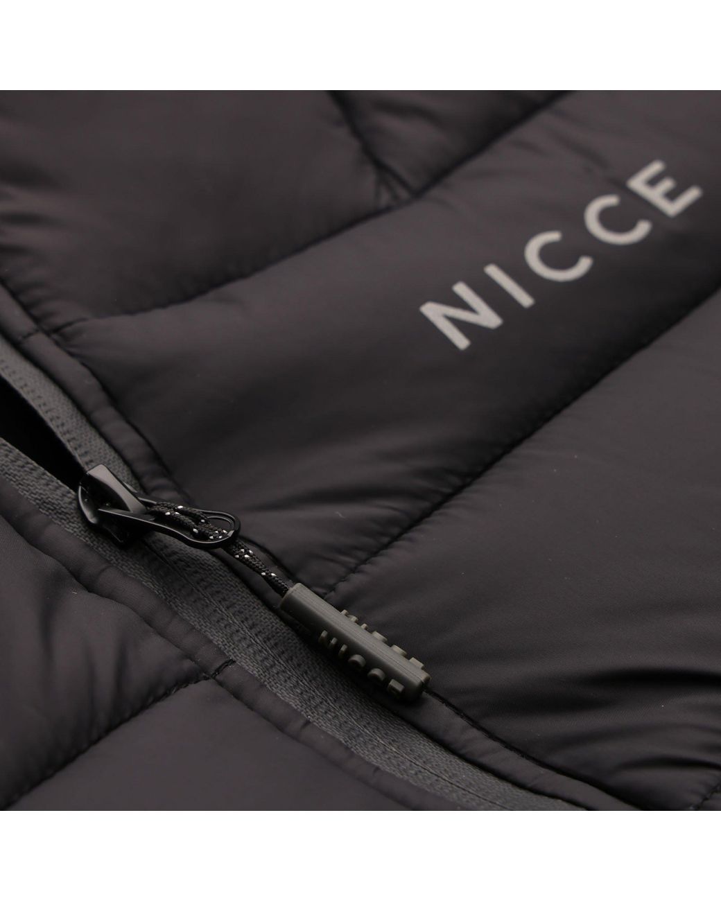Nicce London Black Blankley Medium Puffer Jacket for men