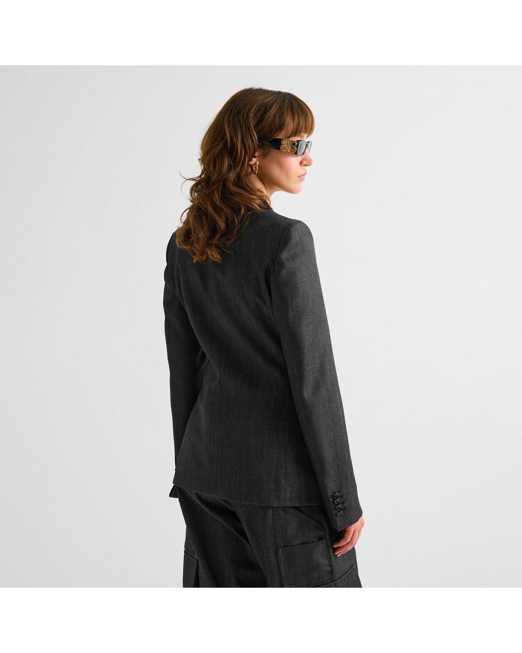 Balenciaga Black Bal Dbl Brst Blazer Ld64