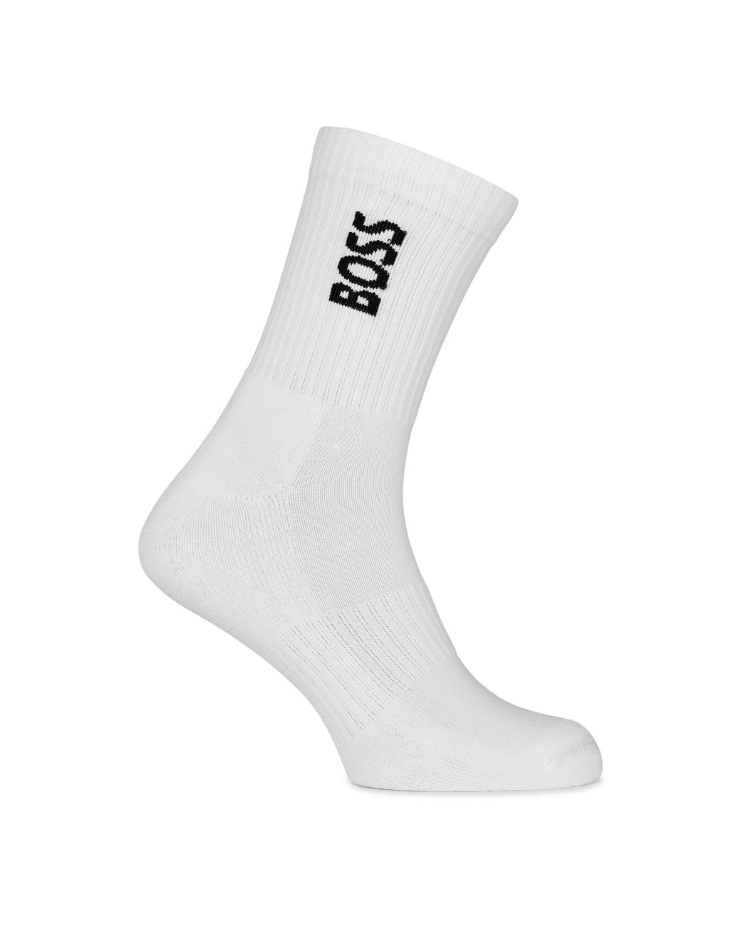 Boss White Bodywear 3 Pack Socks With Logo Detail (Crew) for men