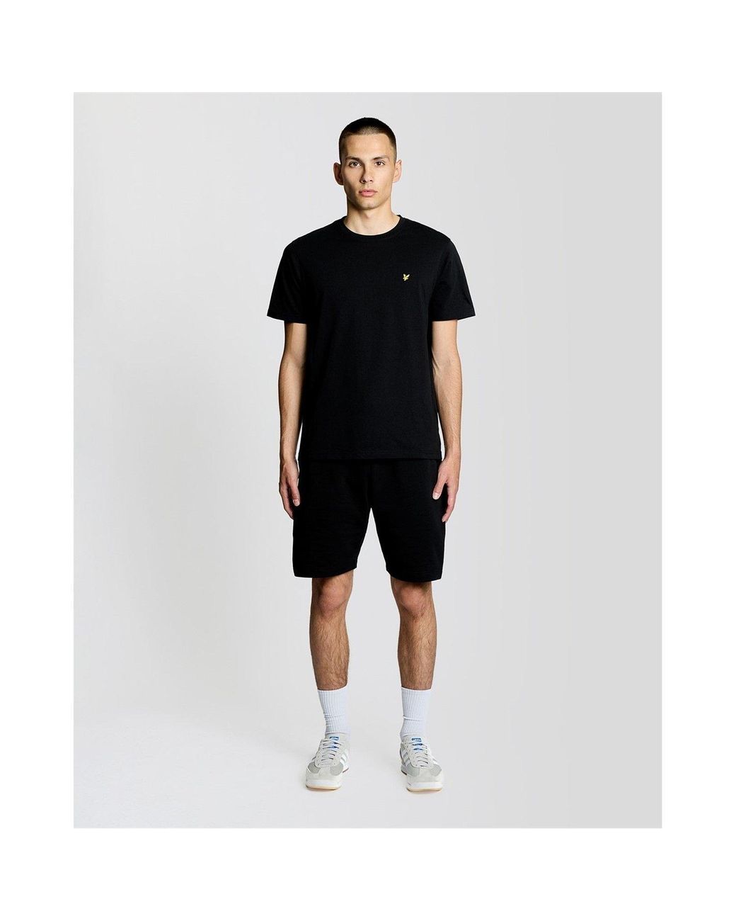 Lyle & Scott Black Cotton Crew Neck T-Shirt for men