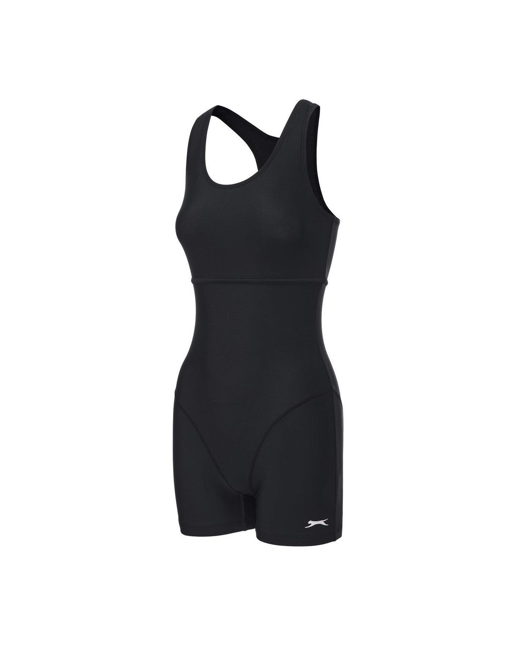 Slazenger 1881 Black Lycra Xtra Life Boyleg Swimsuit Ladies