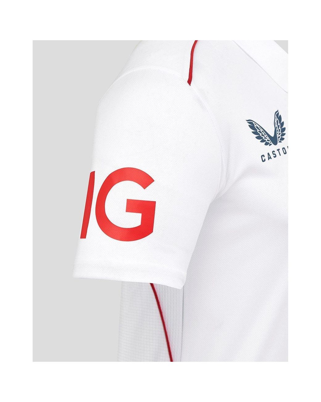 Castore White 26/27 England Cricket Test Shirt for men
