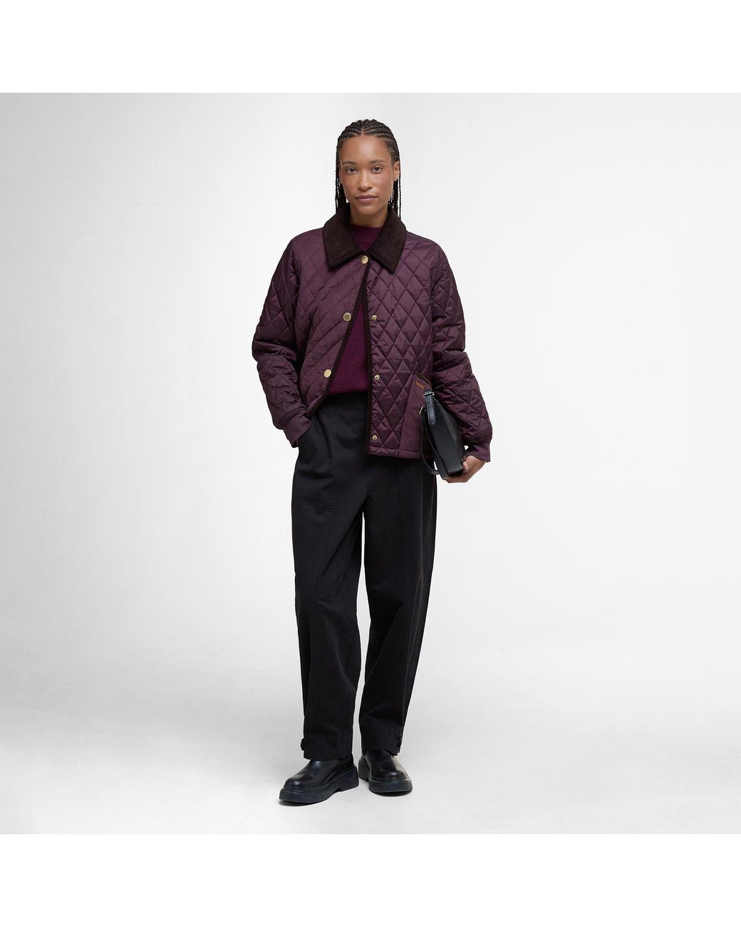 Barbour Purple Marla Long Sleeve Quilted Jacket