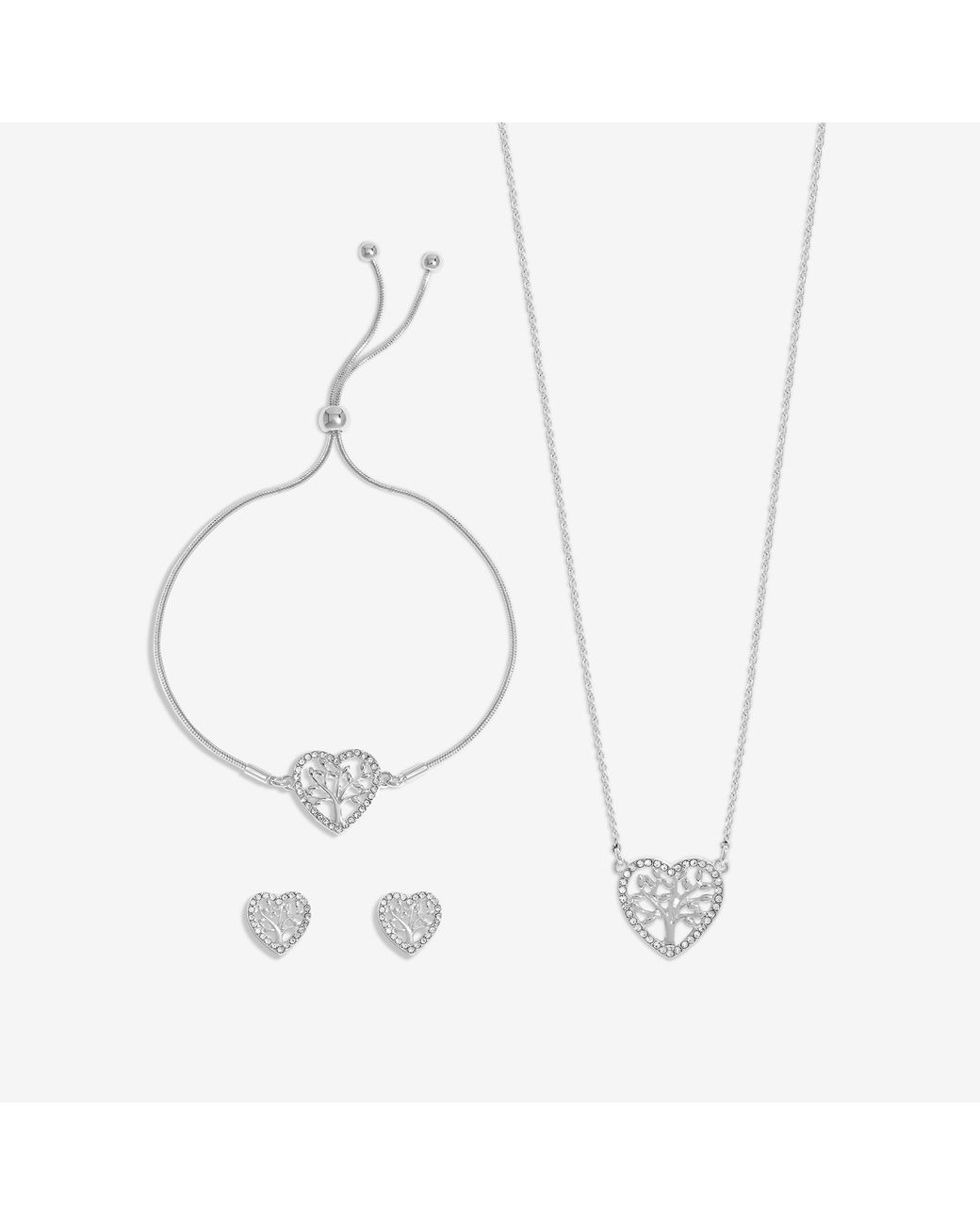 Jon Richard Black Crystal Heart Tree Of Love Set