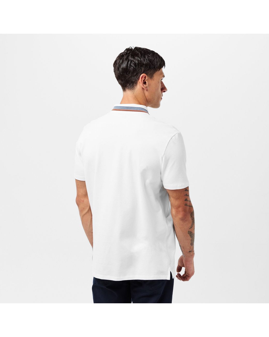 Paul Smith White Zipped Short-Sleeve Polo Shirt for men