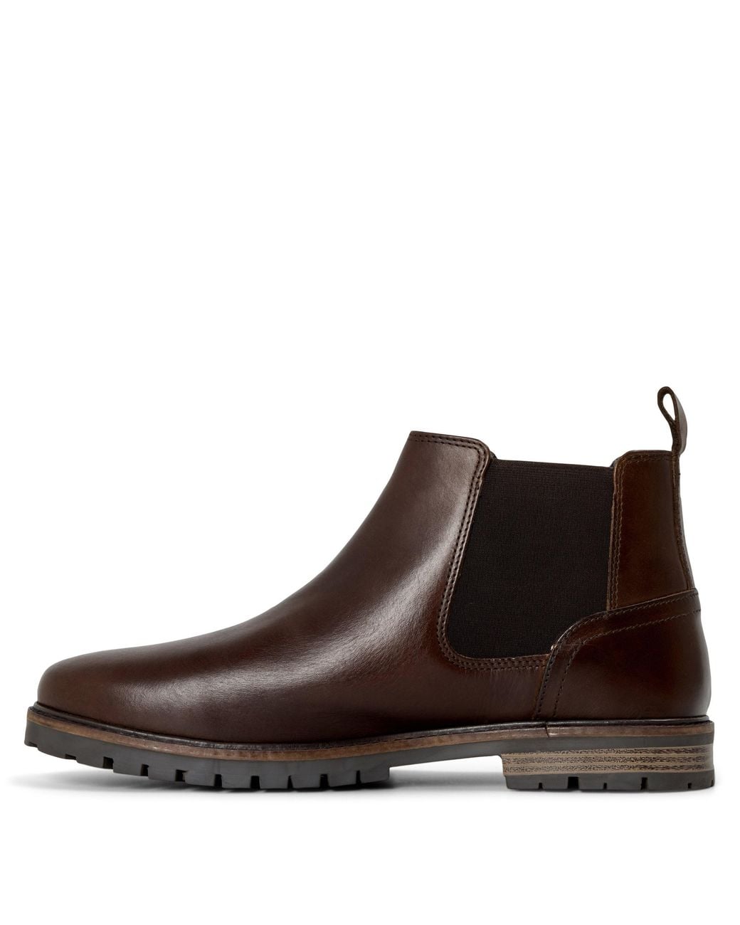 Dune Brown Carden Leather Chelsea Boots for men