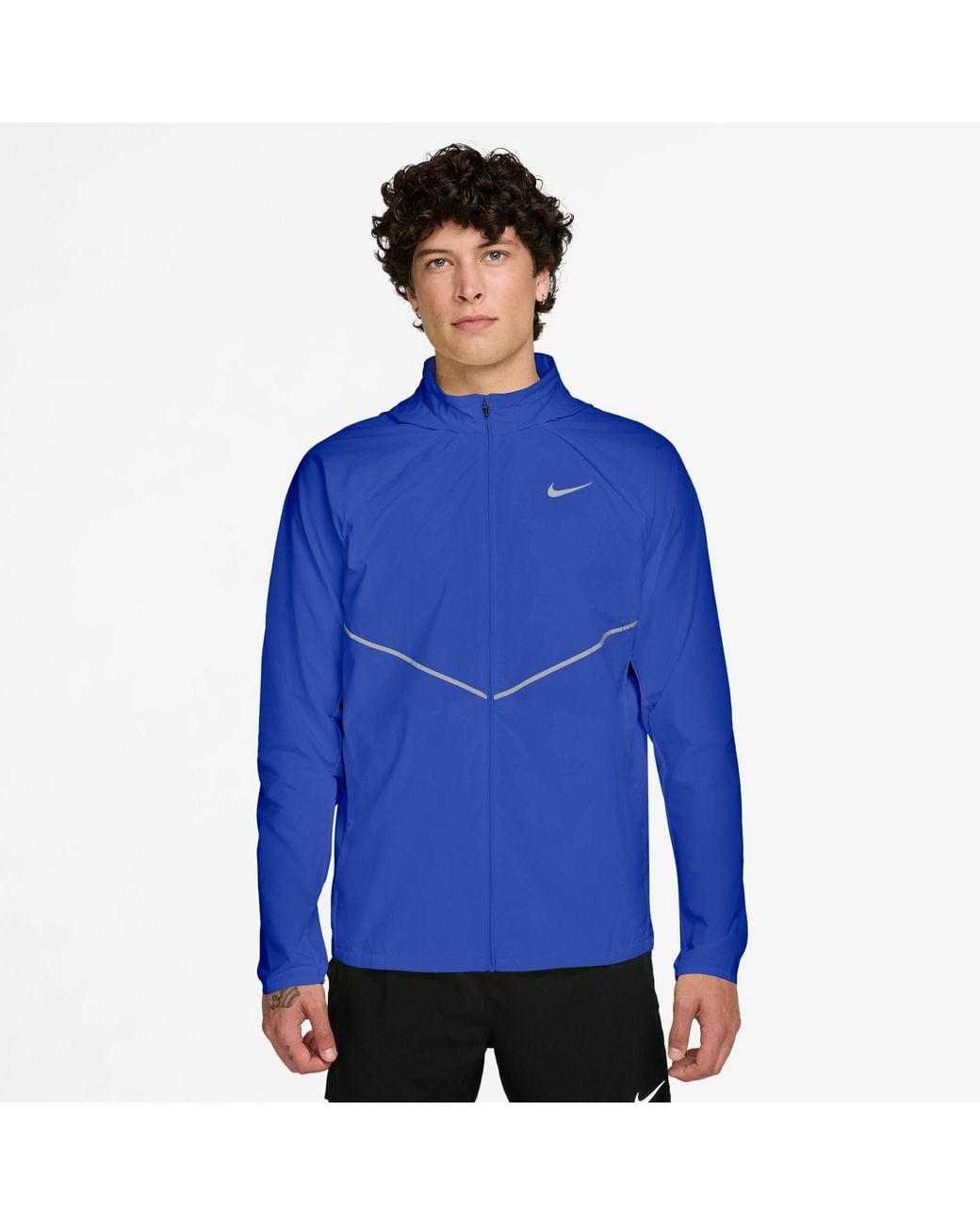 Nike Blue Miler Repel Running Jacket for men
