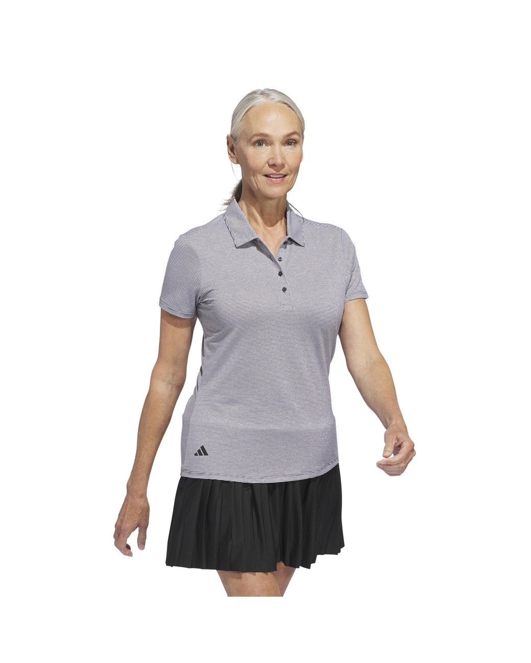 Adidas Gray Ottoman Short Sleeve Polo Shirt