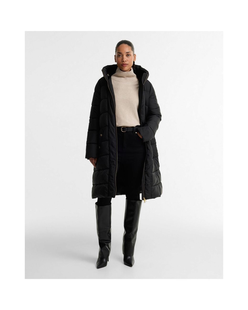 Barbour Black Brantley Long Puffer Jacket